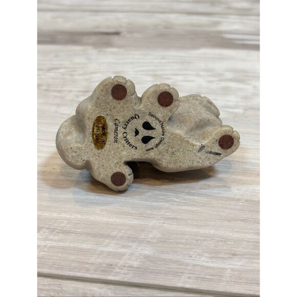 Vintage Quarry Critters Cameron Cat Figurine Second Nature Design Stone Laying - Picture 7 of 11